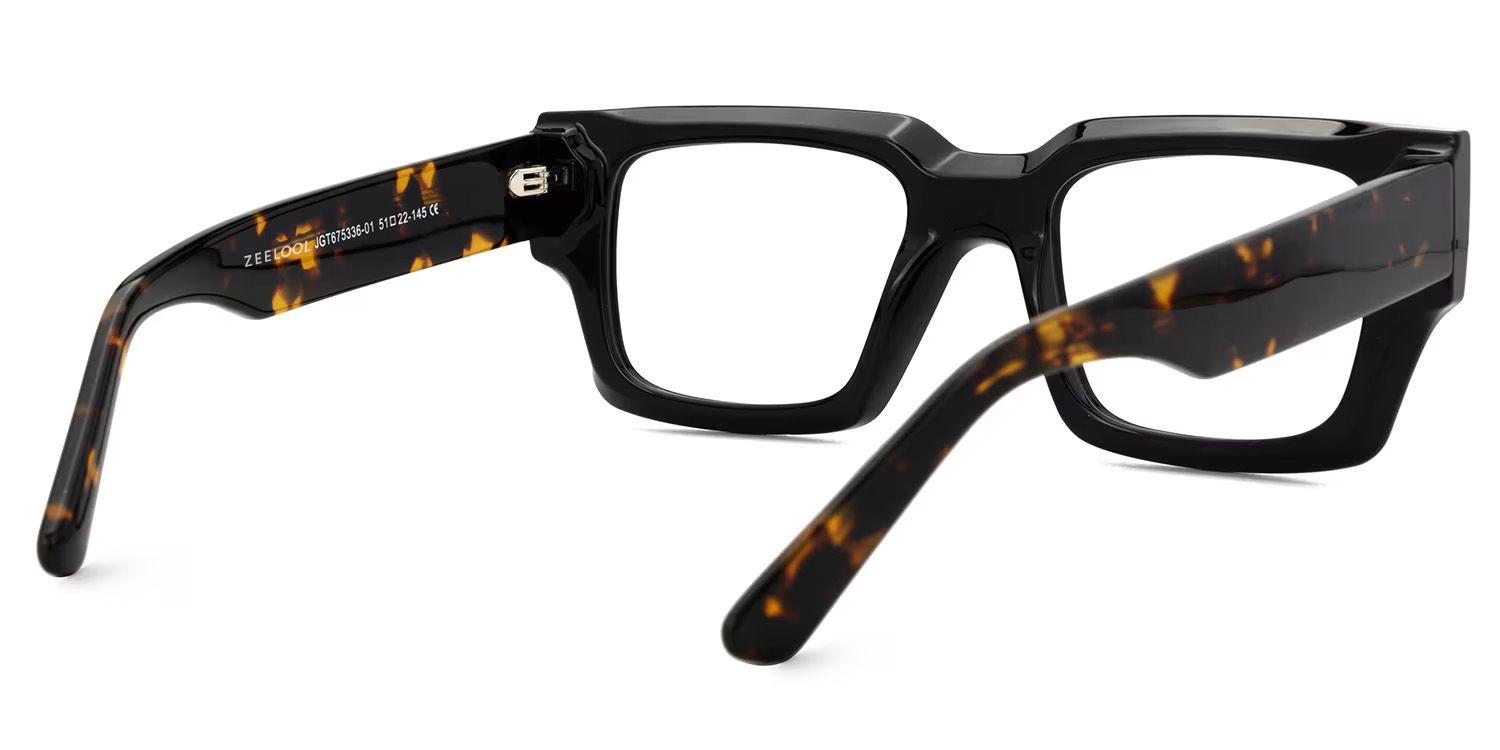 Tortoise TR90 Rectangle Eyeglasses- Garza3