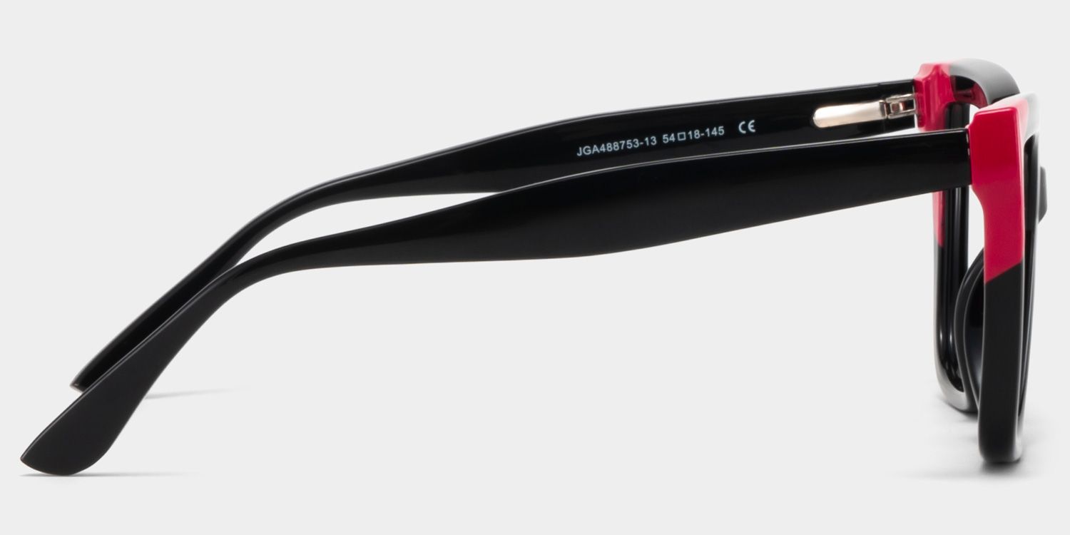 Square Black Pink Eyeglasses- Mirta Acetate Frame Glasses3