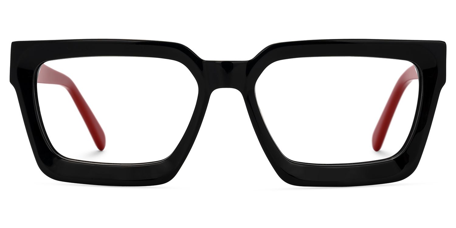 Black Frame Rectangle Glasses For Men2