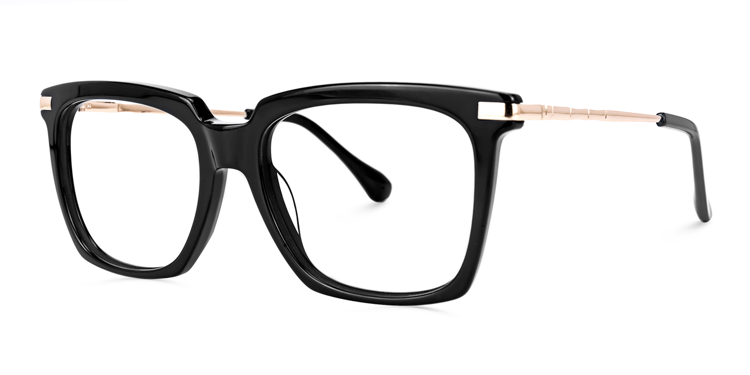 Lythle Rectangle Black Glasses1