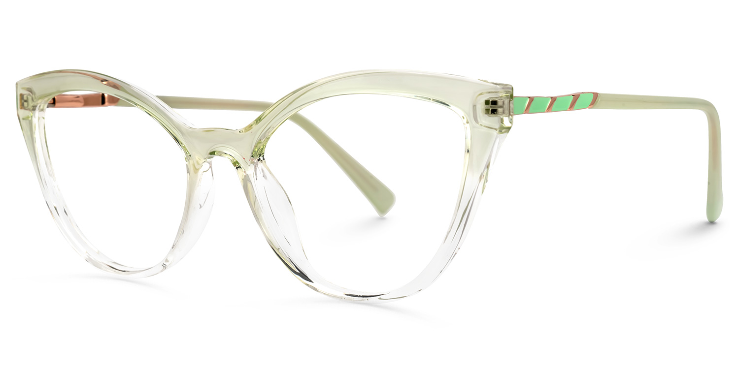 Camelia Cateye Green Glasses1