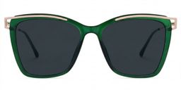 Krystle Square Green Glasses0