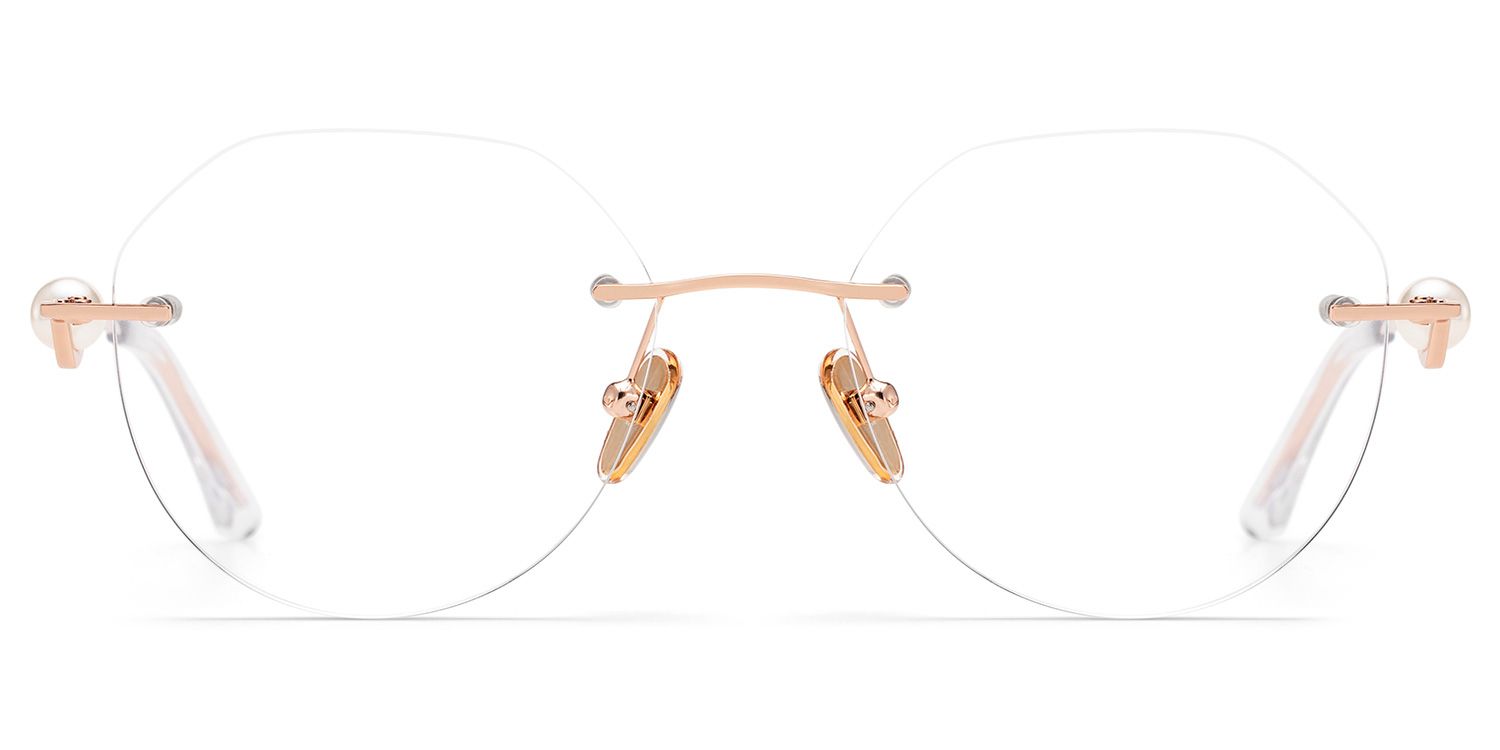 Wyatt Eyeglasses in Geometric Rose Gold Frame | ZEELOOL Canada2