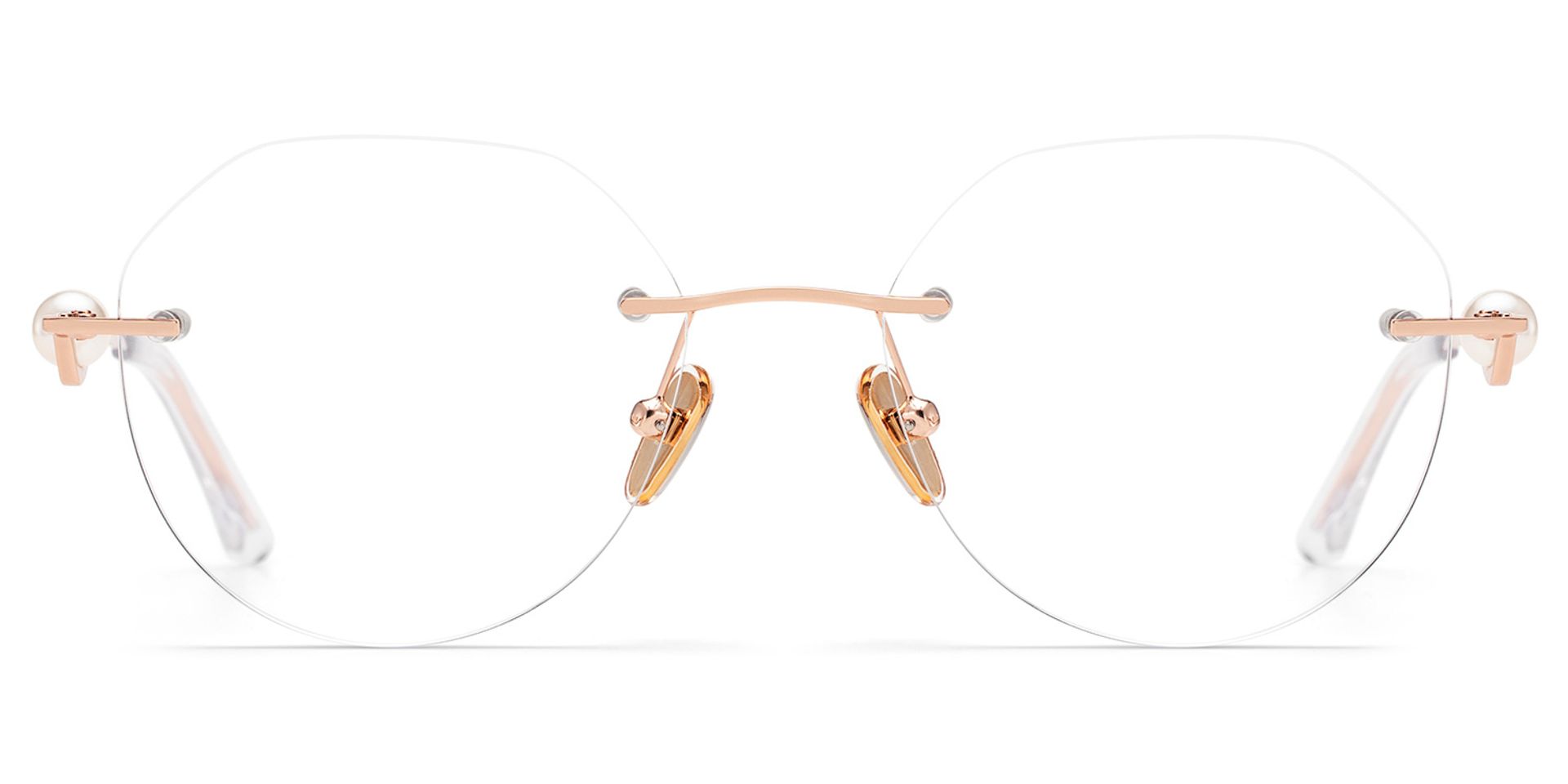 Wyatt Eyeglasses in Geometric Rose Gold Frame | ZEELOOL Canada2