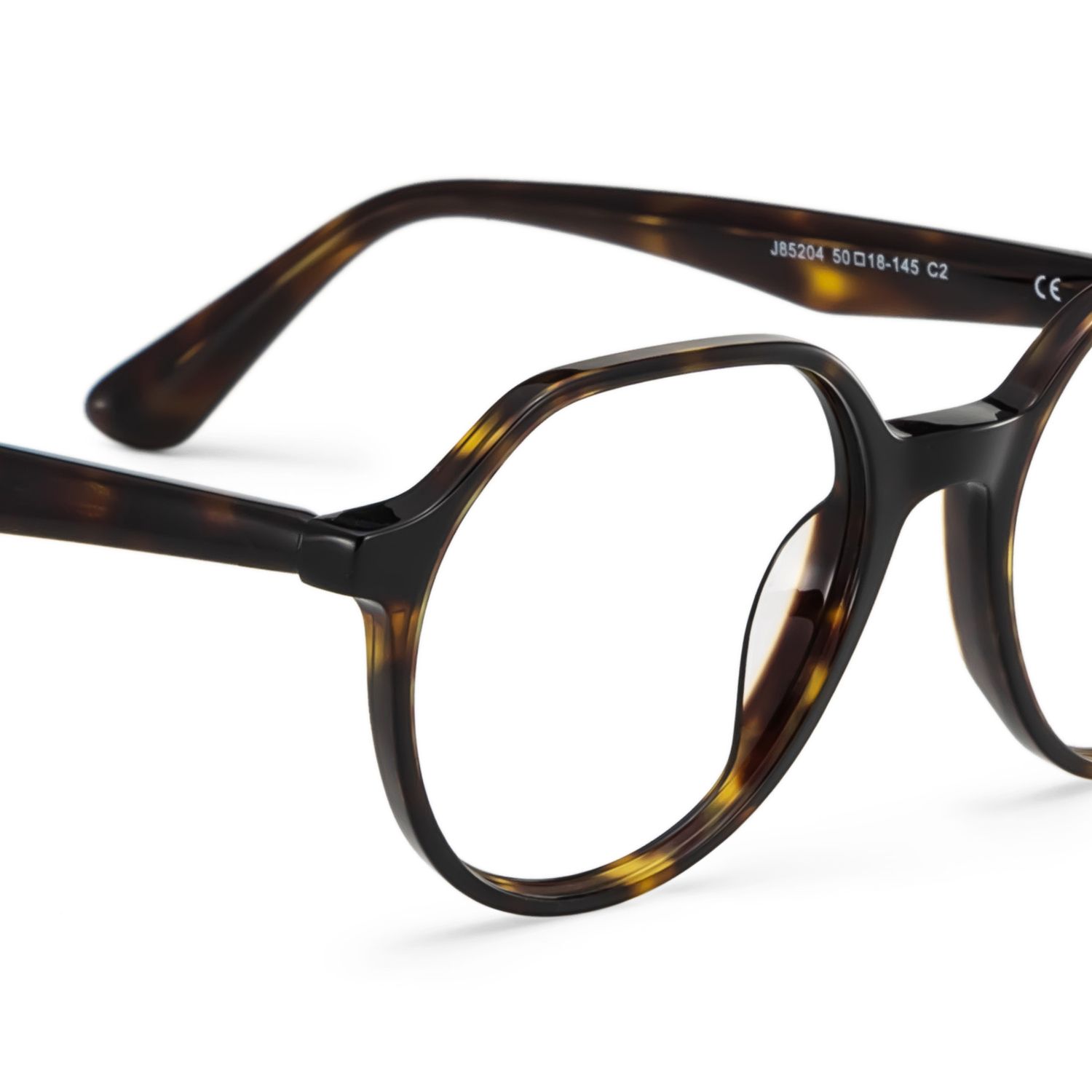 Hazel Geometric Tortoise Frame Eyeglasses for Man| ZEELOOL Canada5