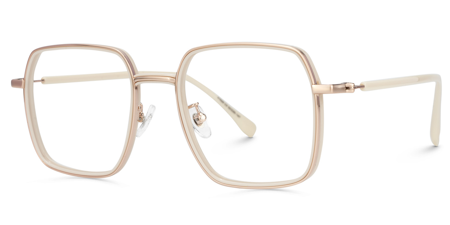 Moody White Square Prescription Glasses | ZEELOOL Canada3