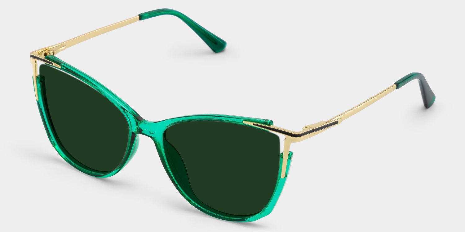 Cateye Yomary Green Eyeglasses and Glasses Frames Deals2