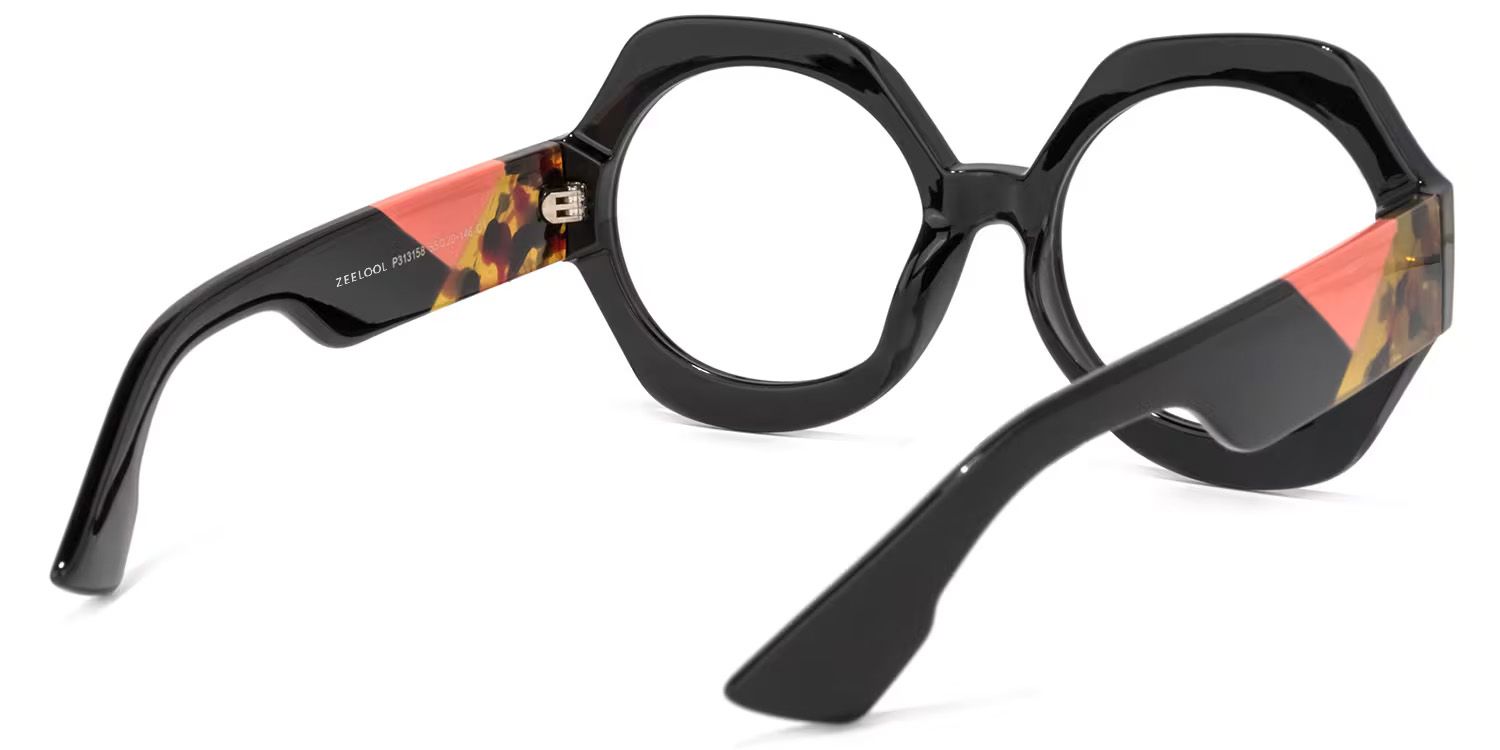 Geoffrey Geometric Black Glasses | ZEELOOL Canada4
