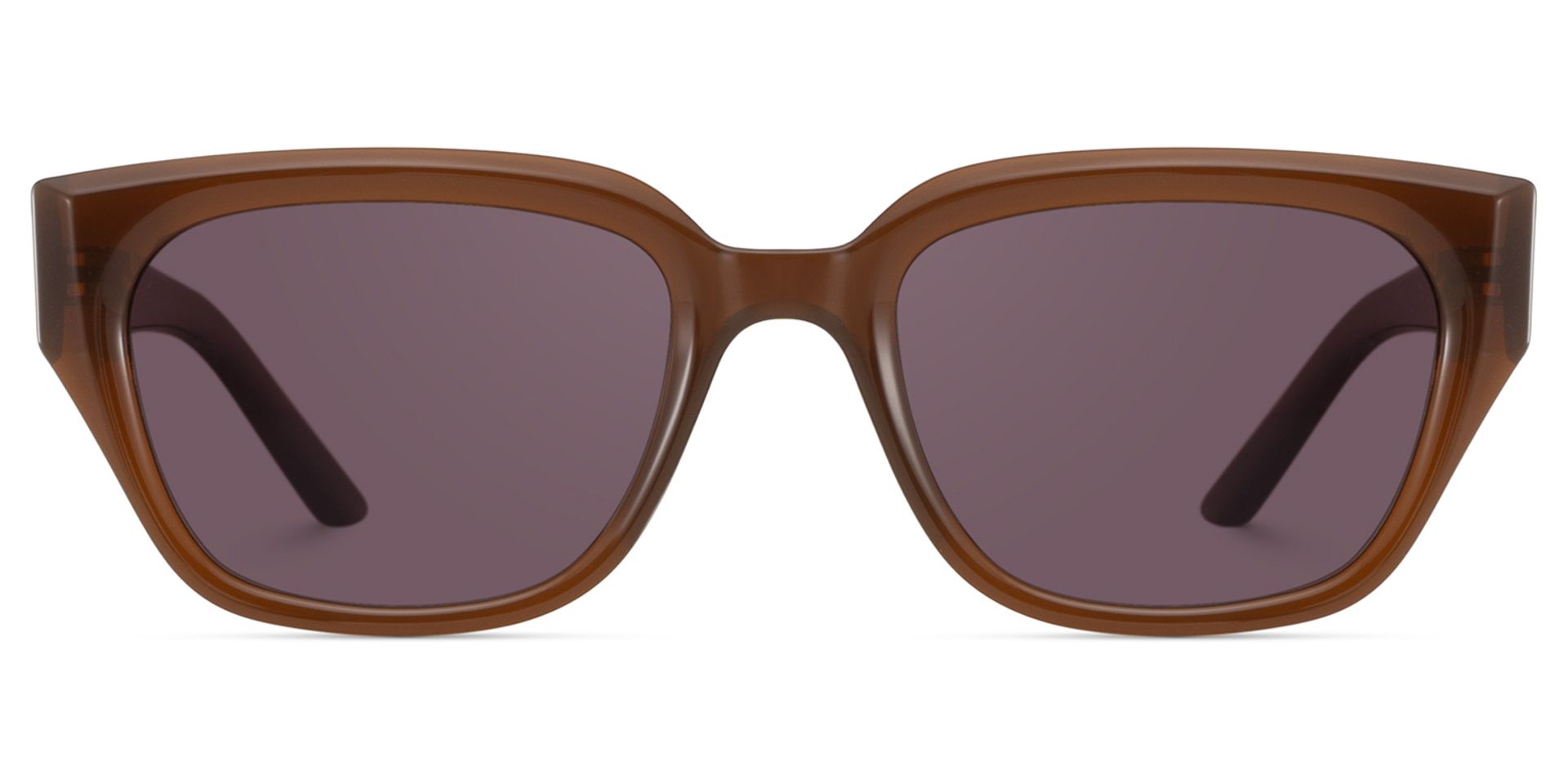 Serene Brown Clear Cat eye Polarized Sunglasses Online | ZEELOOL Canada0
