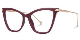 Hilary Butterfly Dark-Red Glasses1
