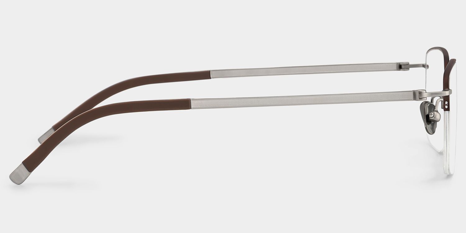 Carson Black Semi Rimless Glasses in Rectangle Frame | ZEELOOL3