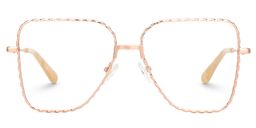 Alisandra Aviator Rose Gold Glasses0
