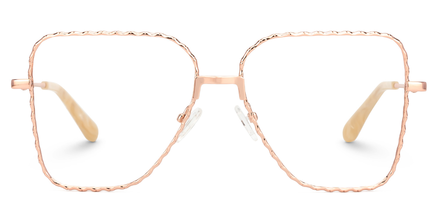 Alisandra Aviator Rose Gold Glasses0