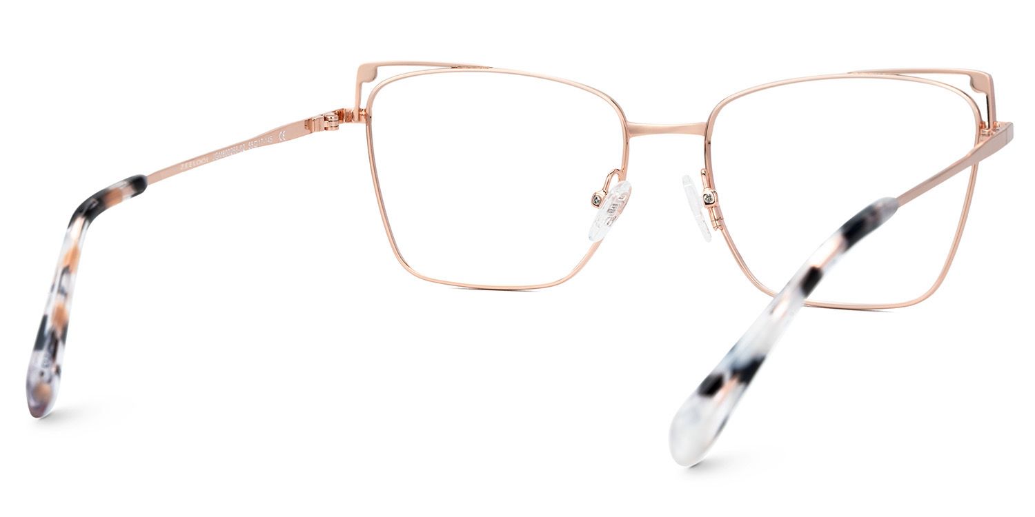 Rectangle Rose Gold Metal Glasses Frames | ZEELOOL Canada3