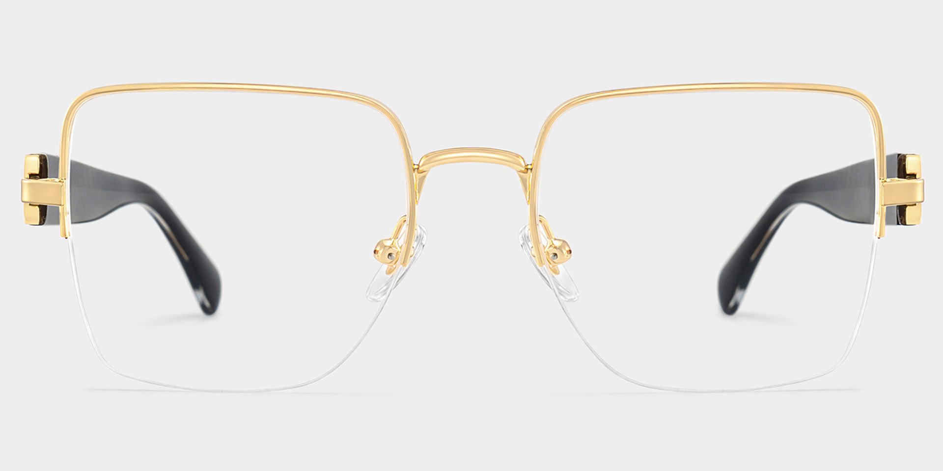 Lauren Gold Frame Glasses with Square Frame Online | ZEELOOL2