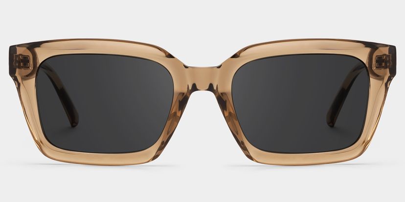 Grover Beige Rectangle Sunglasses