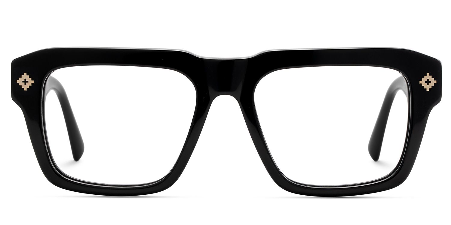 Ramdass Black Rectangle Prescription Glasses | ZEELOOL Canada1