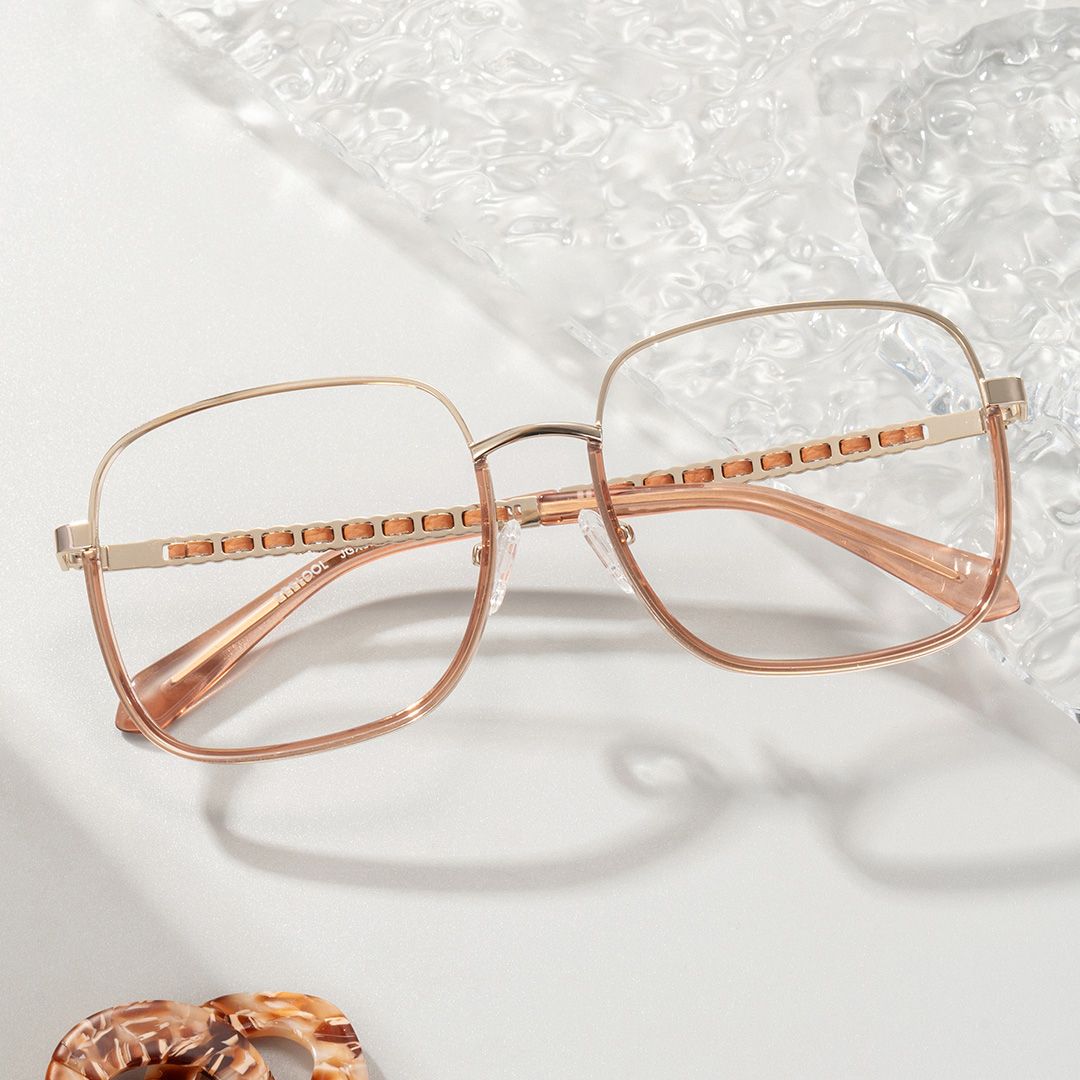 Perfecta Oversized Square Glasses Women's Glasses | ZEELOOL Canada0
