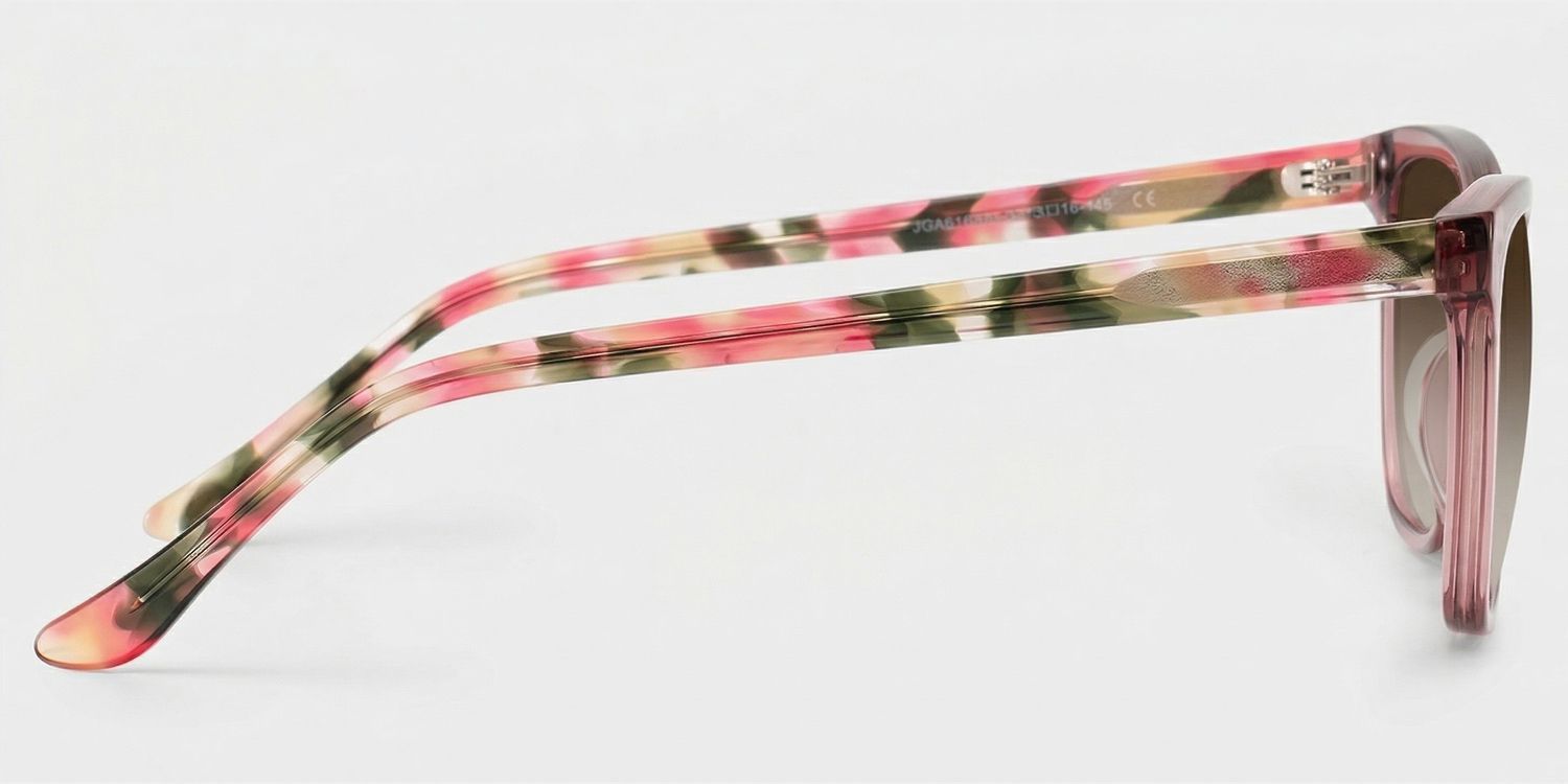 Faith Pink Rectangle Flower Eyeglasses for Women | ZEELOOL3