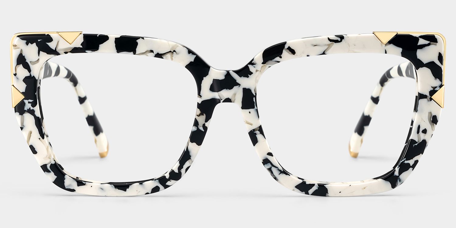 Dax Square cow print Frame Eyeglasses for Women| ZEELOOL1