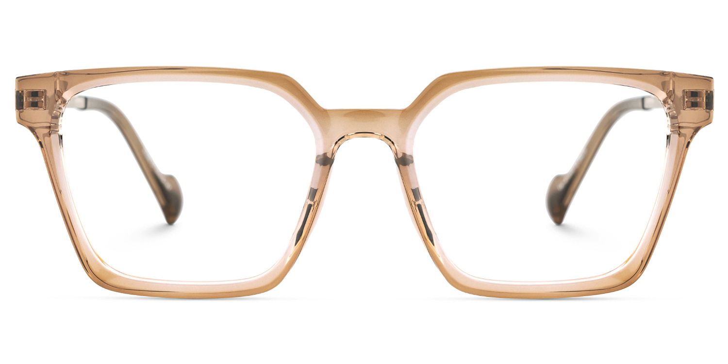 Mabel Eyeglasses in Square Beige Frame | ZEELOOL Canada1