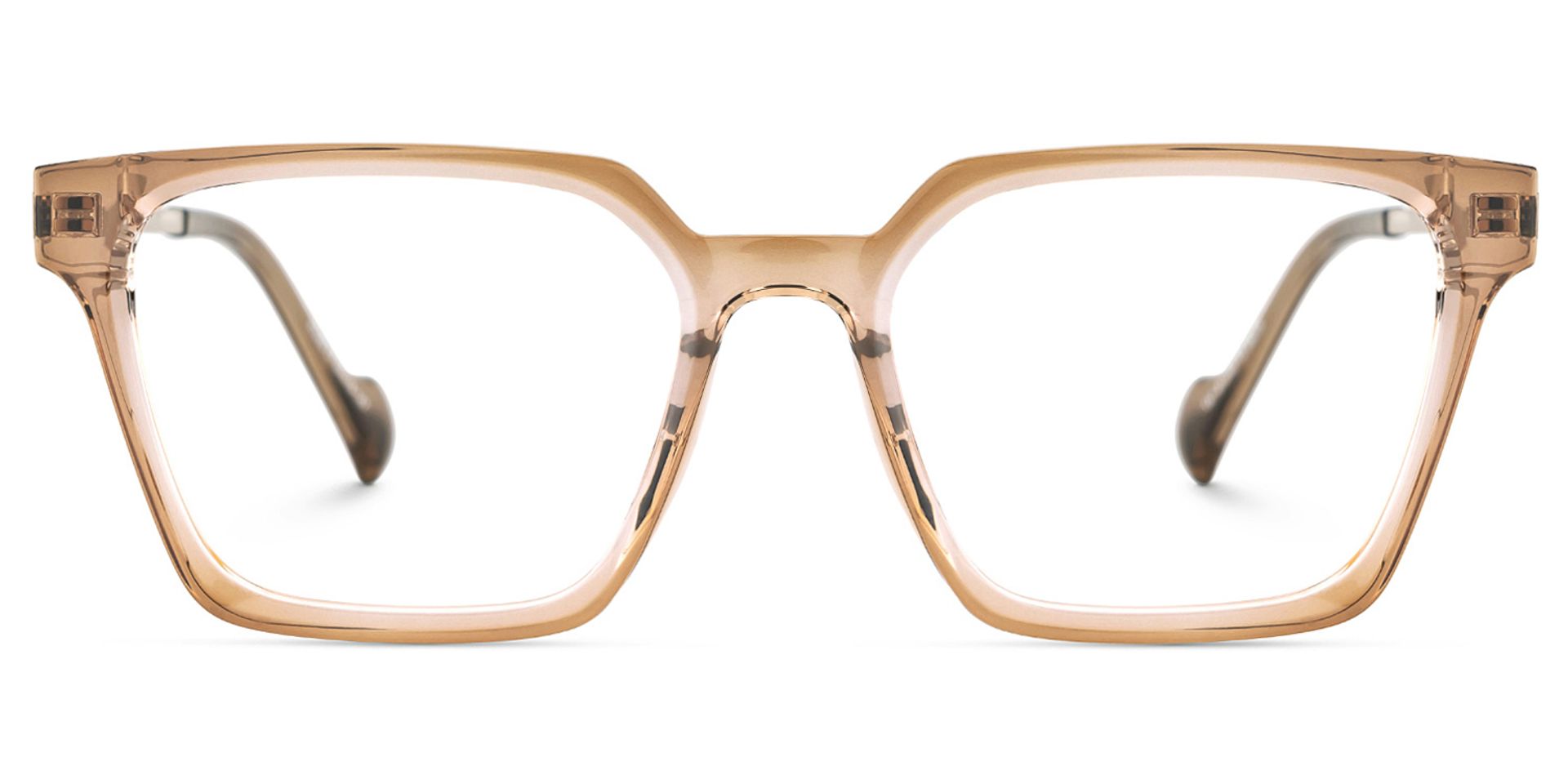 Mabel Eyeglasses in Square Beige Frame | ZEELOOL Canada1