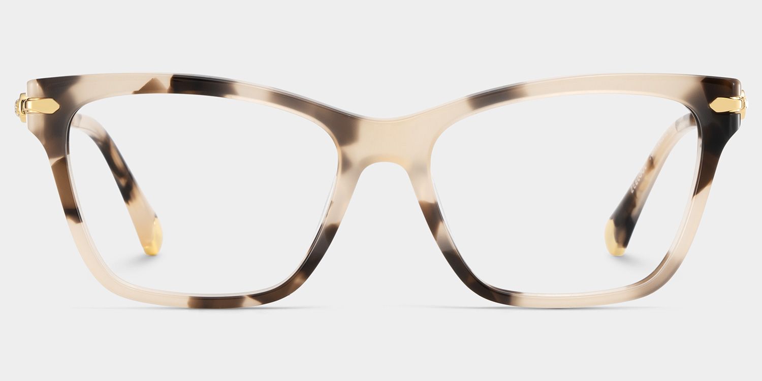 Cat eye Tortoise Eyeglasses- Amelia Mixed Frame Glasses1