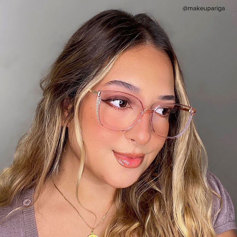 Rodz Light Pink Square Frame Glasses | Zeelool8