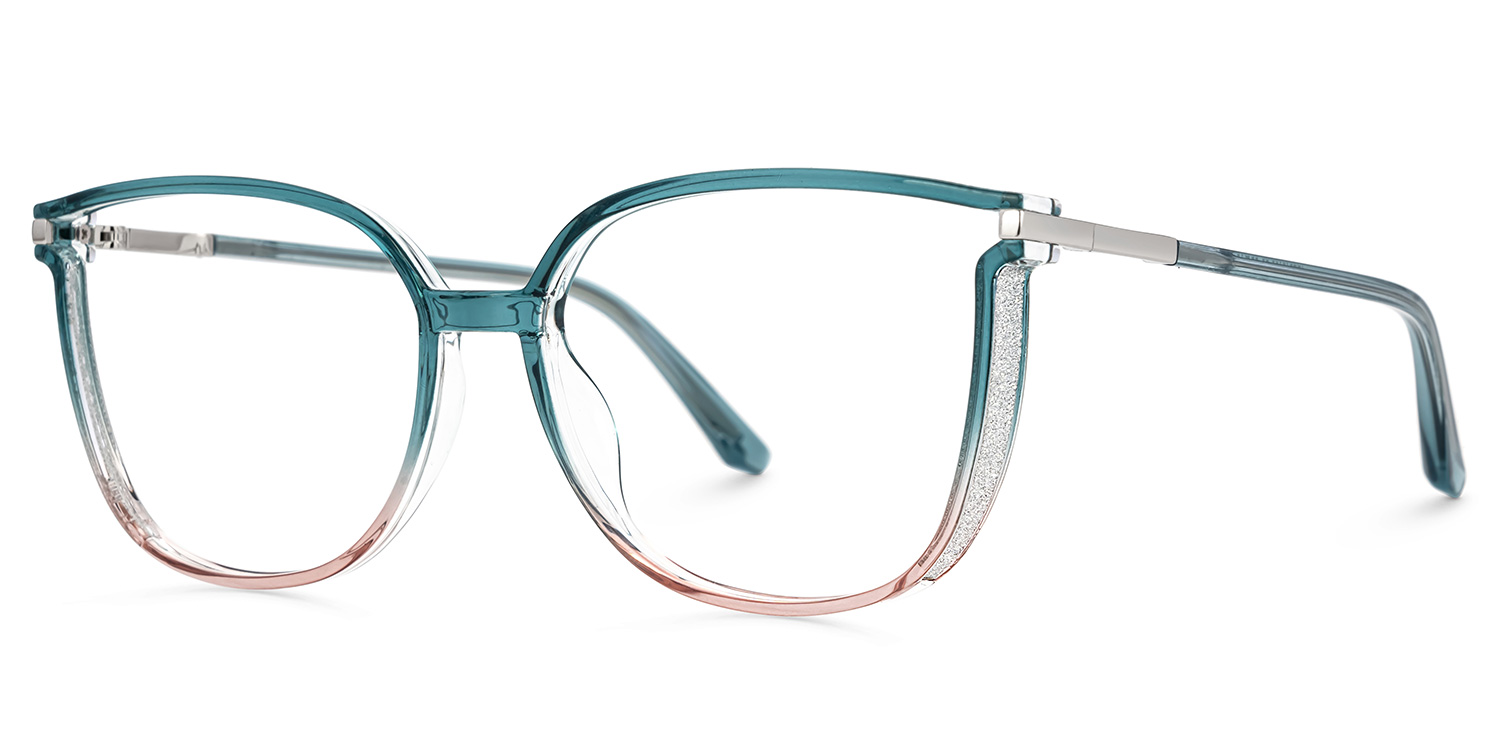 Rodz Square Green-Pink Glasses1