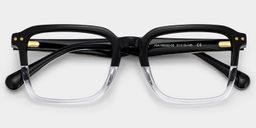 Vickerie Rectangle Black Clear Glasses2