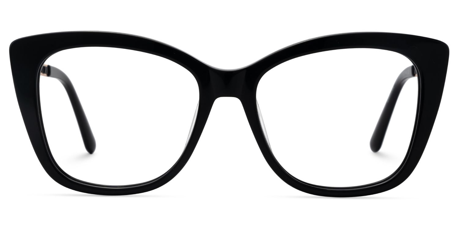 Deangela Women's Black Frame Eyeglasses  | ZEELOOL Canada1