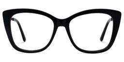 Deangela Cateye Black Glasses1