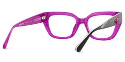 Flare Rectangle Black Glasses5