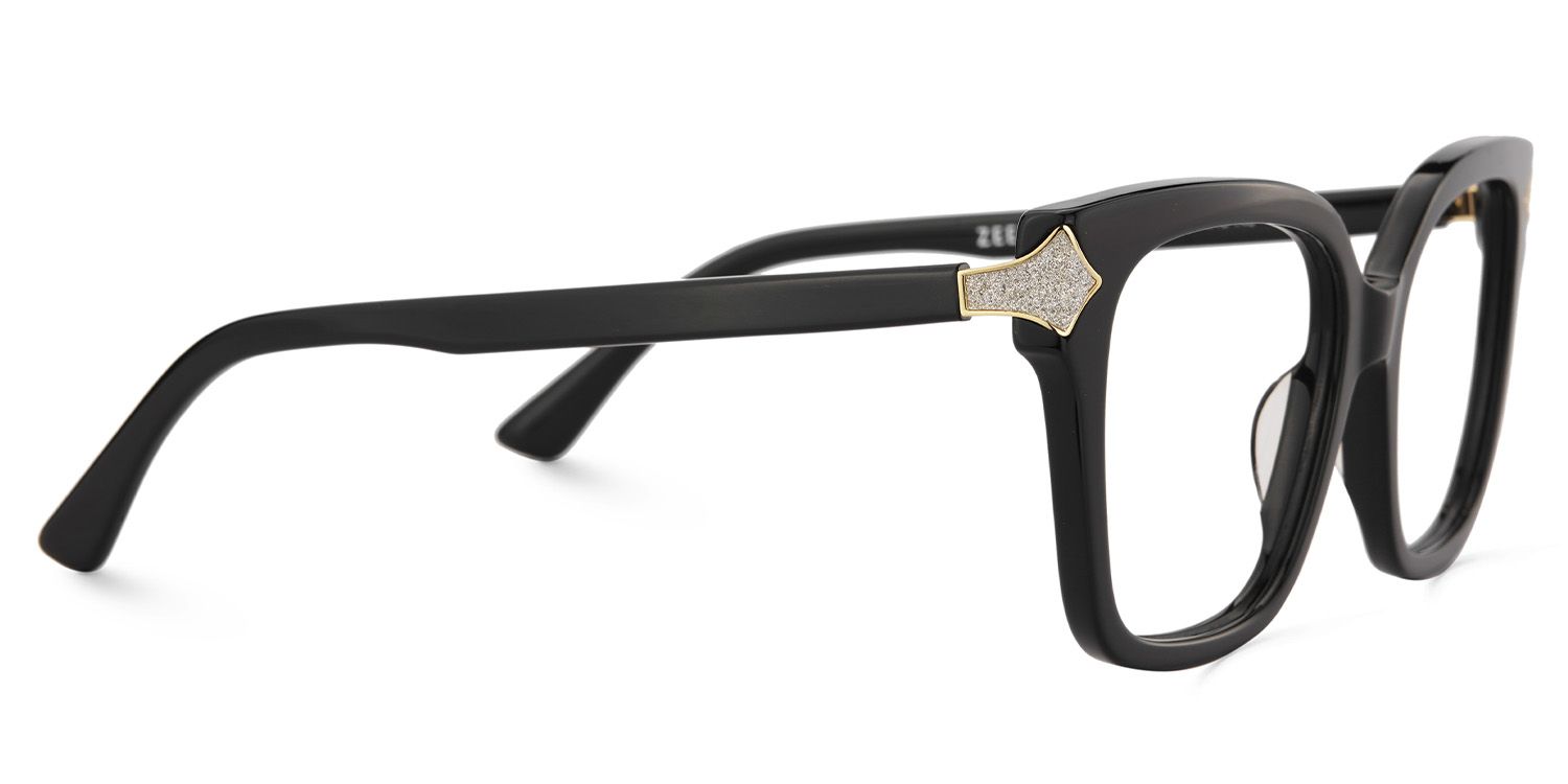 Black Square Frame Glasses - Shakeel on Sale | ZEELOOL Canada4