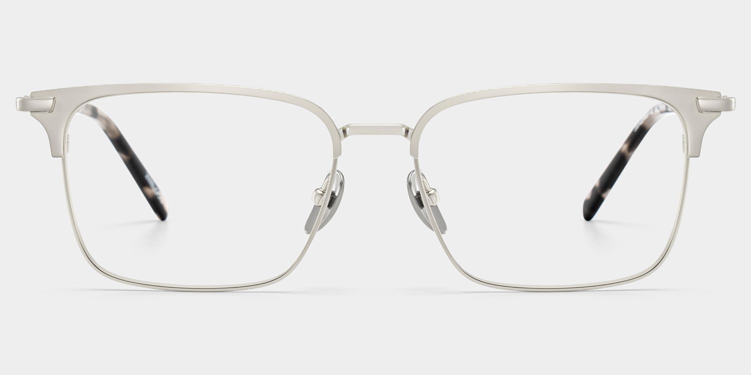 Maxwell Silver Flexible Titanium Eyeglass Frames for Men | ZEELOOL CANADA0