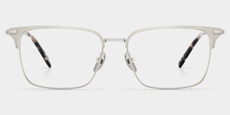 Maxwell Browline Silver Glasses