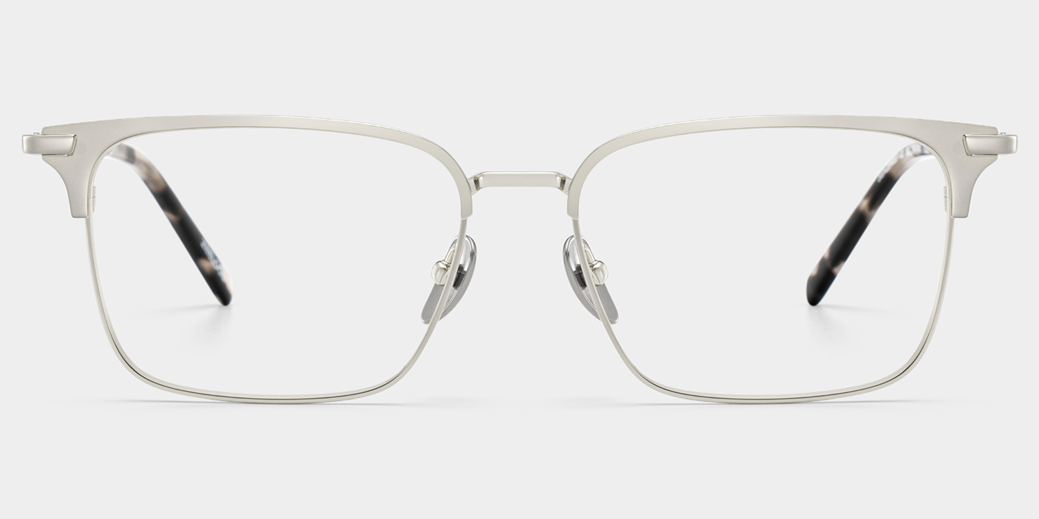 Maxwell Browline Silver Glasses
