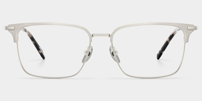 Maxwell Browline Silver Glasses