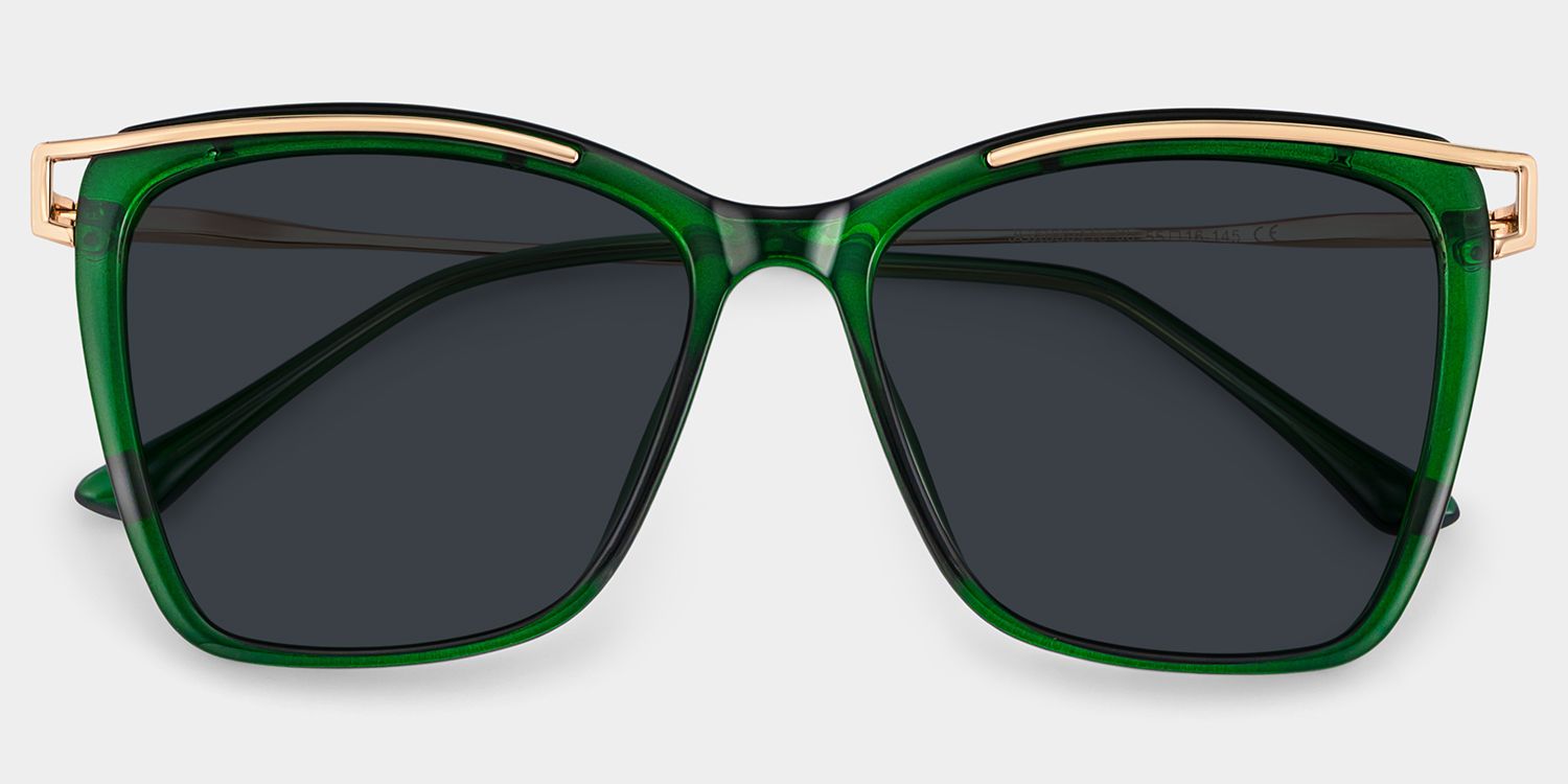 Krystle Square Green Thin Frames Glasses | ZEELOOL1