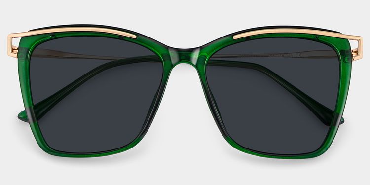 Krystle Square Green Glasses