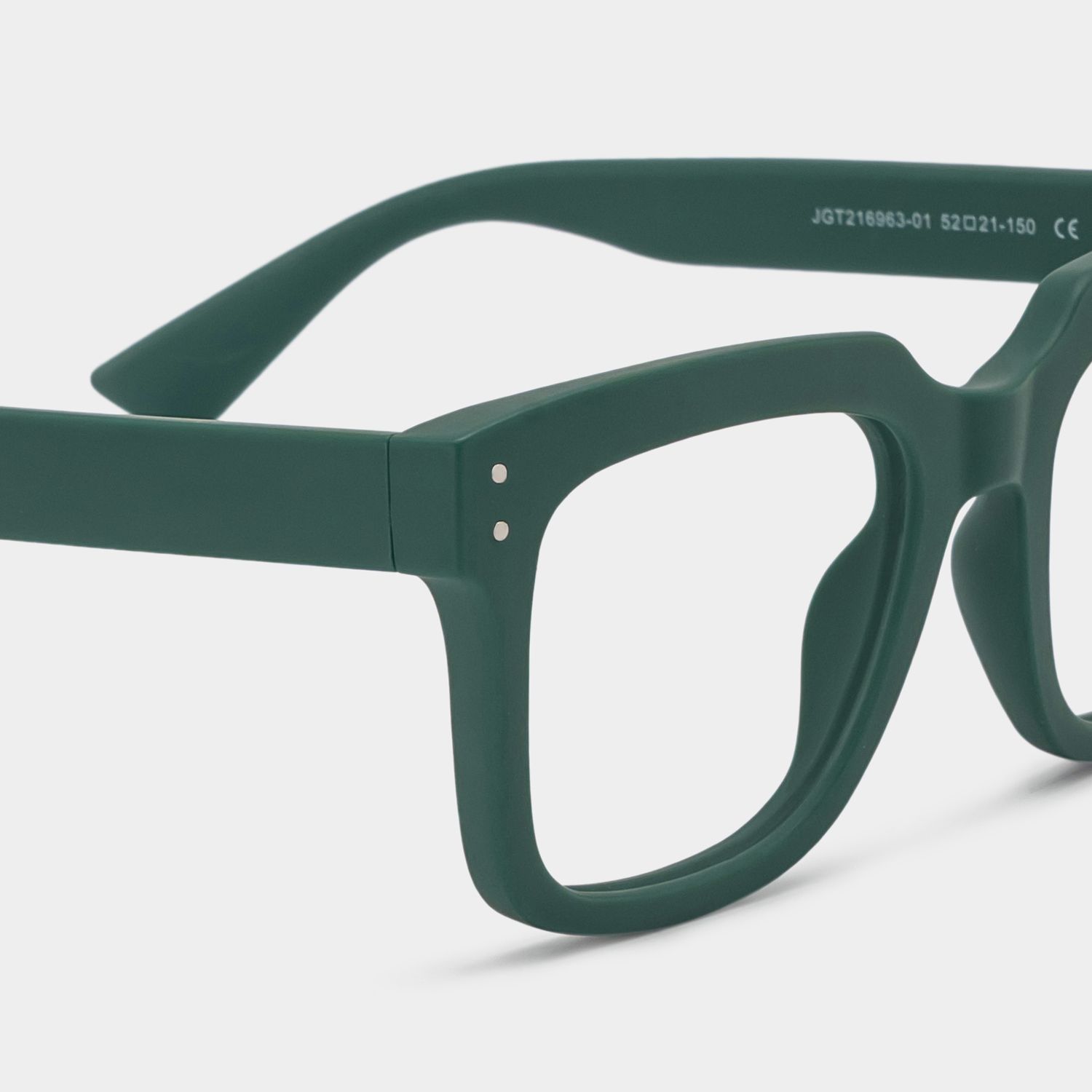 Liizbeett Square Eyeglasses with Dark Green Frames4