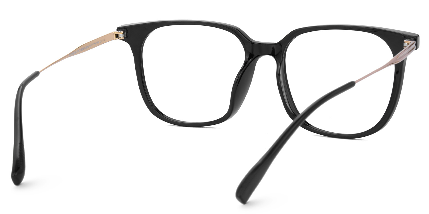Ameedah Black Square Thin Glasses | ZEELOOL Canada3