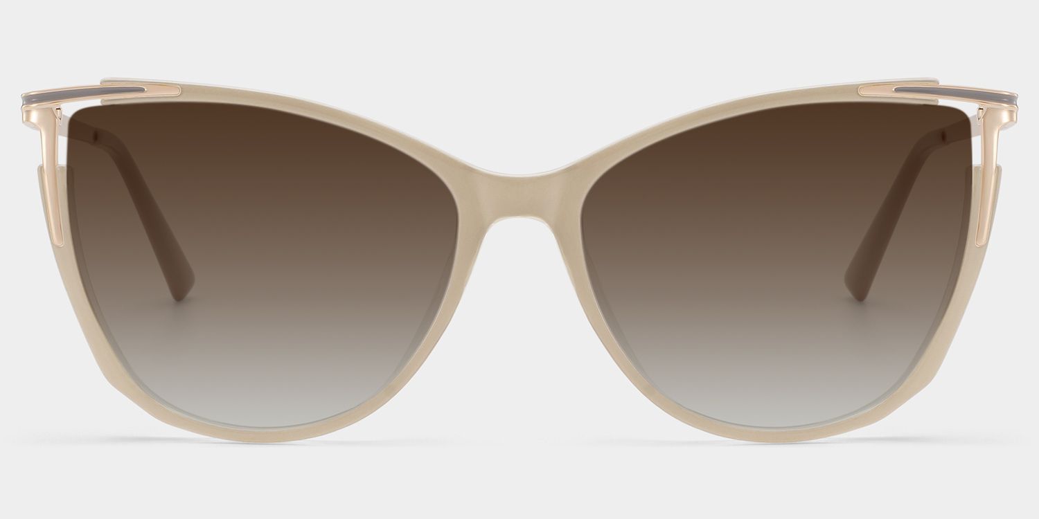 Yomary Cateye Khaki EyeGlasses | Zeelool Optical0
