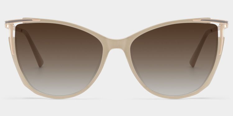 Yomary Khaki Cat eye Sunglasses