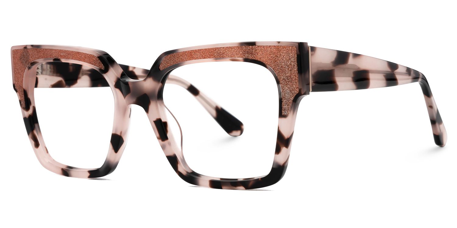 Merelin Pink-Tortoise Eyeglasses with Square Frames1