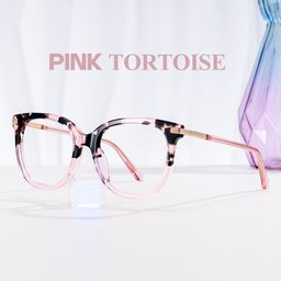 Mailyn Round Pink Tortoise Glasses0