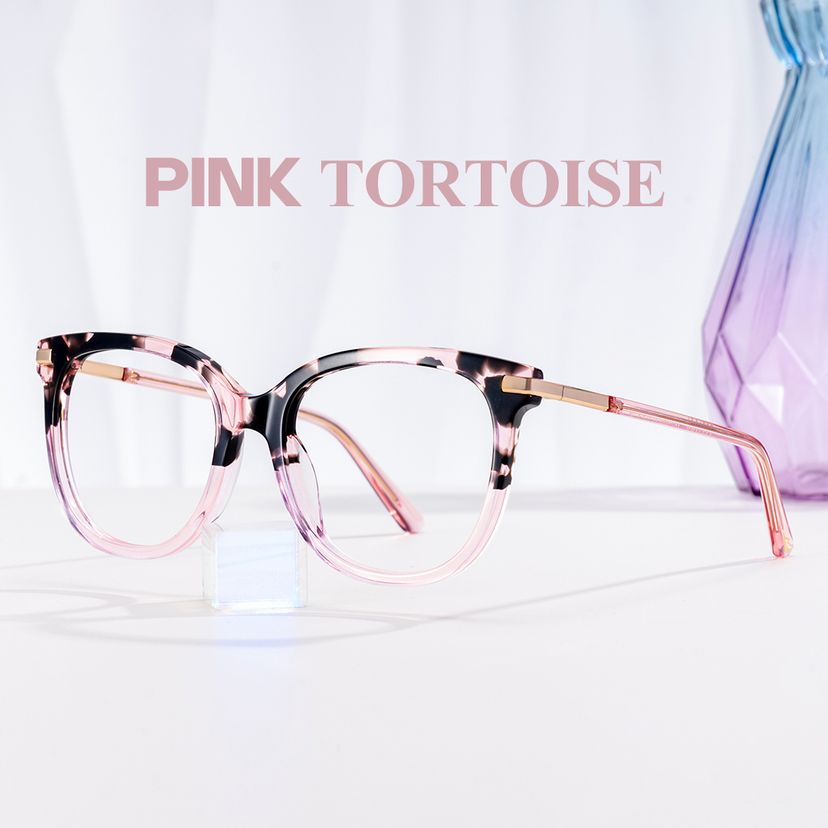 Mailyn Round Pink Tortoise Glasses