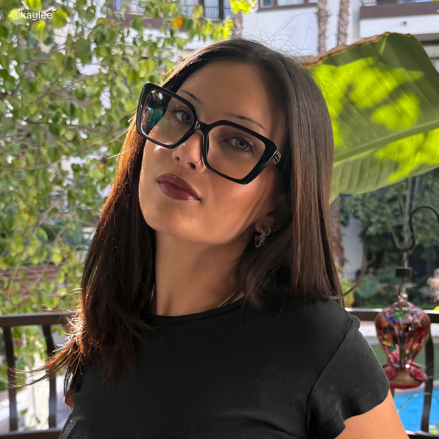 Emery Black Full Rim Geometric Eyeglasses | ZEELOOL6