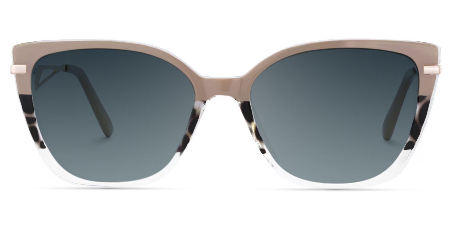 Cateye Shape Blue Light Blocking Glasses with Three Color Blocking0