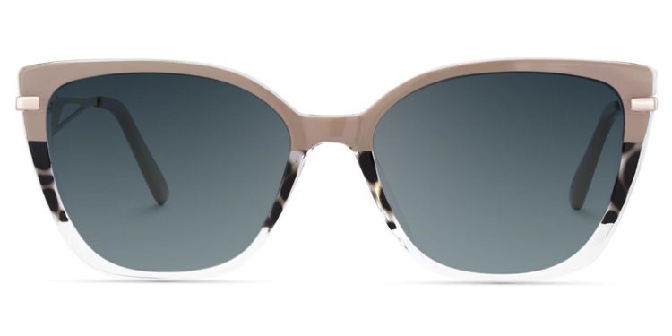 Margret Tortoise Khaki Cat eye Sunglasses